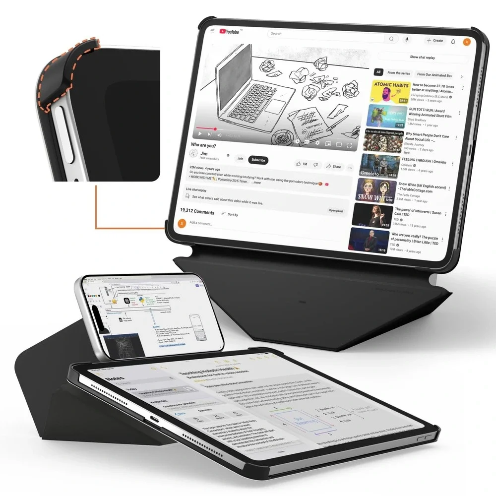 MOFT Dynamic Folio Case iPad Pro 11 1st 2nd 3rd 4th Gen Magnetic Stand Black